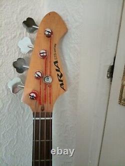 Aria STB-Series Orange Sunburst Electric Bass Guitar
