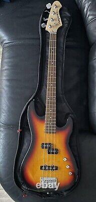 Aria STB-Series Orange Sunburst Electric Bass Guitar With Padded Gig Bag