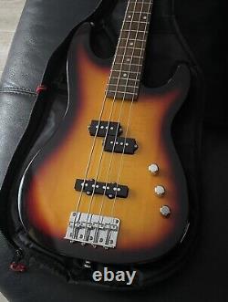 Aria STB-Series Orange Sunburst Electric Bass Guitar With Padded Gig Bag