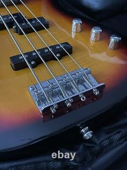 Aria STB-Series Orange Sunburst Electric Bass Guitar With Padded Gig Bag