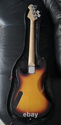 Aria STB-Series Orange Sunburst Electric Bass Guitar With Padded Gig Bag