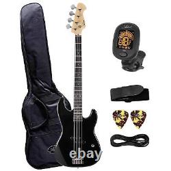 Artist APB Black Bass Guitar with Accessories