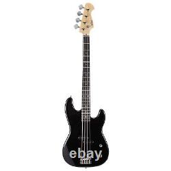 Artist APB Black Bass Guitar with Accessories