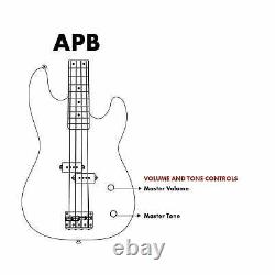 Artist APB Black Bass Guitar with Accessories