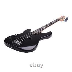 Artist APB Left Handed Black Electric Bass Guitar with Accessories & Amp