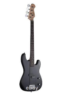 Artist PB2 Black Electric Bass Guitar + Amp and Accessories