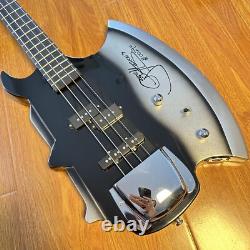 Axe Shape Bass Silver Burst Electric Guitar Black Fretboard Chrome Hardware