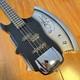 Axe Shape Bass Silver Burst Electric Guitar Black Fretboard Chrome Hardware
