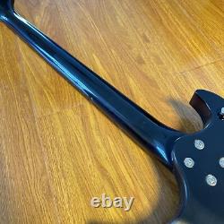 Axe Shape Bass Silver Burst Electric Guitar Black Fretboard Chrome Hardware