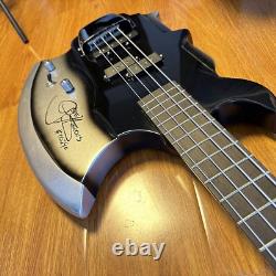 Axe Shape Bass Silver Burst Electric Guitar Black Fretboard Chrome Hardware
