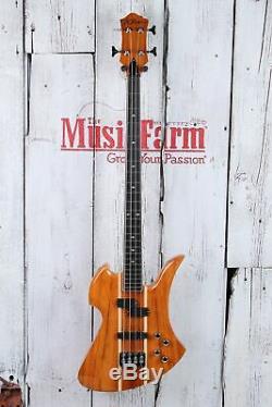 BC Rich Heritage Classic Mockingbird Bass Koa 4 String Electric Bass Guitar