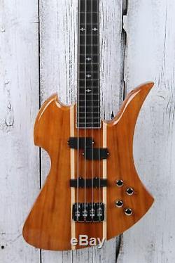 BC Rich Heritage Classic Mockingbird Bass Koa 4 String Electric Bass Guitar