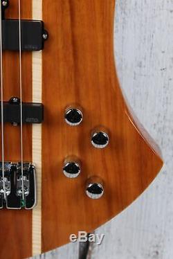 BC Rich Heritage Classic Mockingbird Bass Koa 4 String Electric Bass Guitar