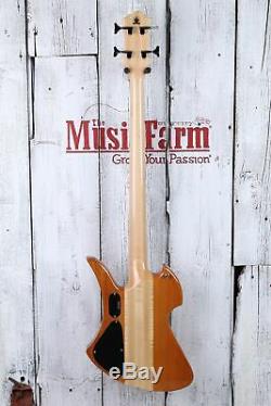 BC Rich Heritage Classic Mockingbird Bass Koa 4 String Electric Bass Guitar