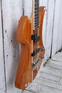 BC Rich Heritage Classic Mockingbird Bass Koa 4 String Electric Bass Guitar