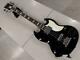 Burny Beb-65 Electric Bass Guitar Sg Black Used From Japan