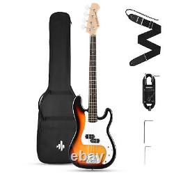 Bass Guitar 4 String 4/4 Full Size Guitars Electric + Bag Cable