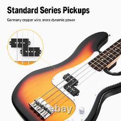 Bass Guitar 4 String Guitars Electric + Gig Bag Strap Cable