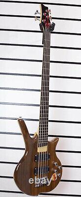 Bass Guitar Electric 5 String Shine SB205NA Walnut Top Maple Body Active Y-30