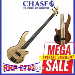 Bass Guitar Electric Active Tanglewood Canyon II 2 Long Scale Thru Neck Maple