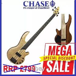 Bass Guitar Electric Active Tanglewood Canyon II 2 Long Scale Thru Neck Maple