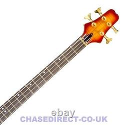 Bass Guitar Electric Shine 4 String SB614 Soapbar Pickups Maple Top Active Y31