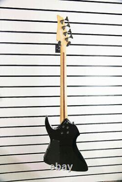 Bass Guitar Maverick X-4 Electric 4 String Bass Active EQ Metallic Black Z-47