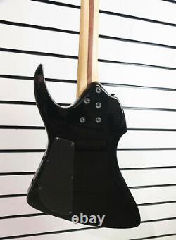 Bass Guitar Maverick X-4 Electric 4 String Bass Active EQ Metallic Black Z-47