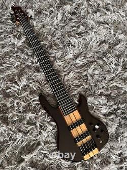 Bass Guitar Mazeti WHTB 6 String With Fender Gig Bag, Leather Strap And Stand