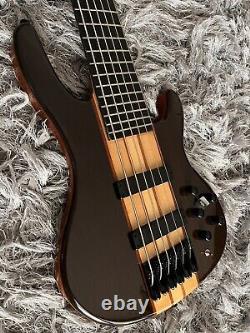 Bass Guitar Mazeti WHTB 6 String With Fender Gig Bag, Leather Strap And Stand