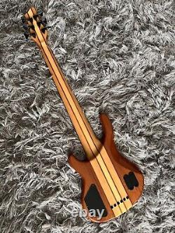 Bass Guitar Mazeti WHTB 6 String With Fender Gig Bag, Leather Strap And Stand