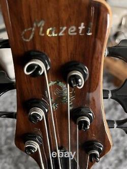 Bass Guitar Mazeti WHTB 6 String With Fender Gig Bag, Leather Strap And Stand