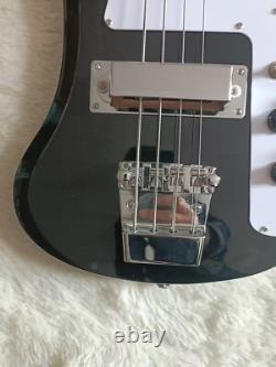 Black 4-string Bass Electric Guitar Red Xylophone Body Chrome Hardware 6-strings