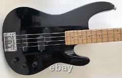 Black Aria Magna Bass Guitar With AriaPro II Pickups & Maple Fretted Neck