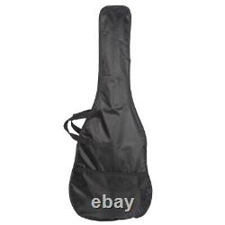 Black GIB Electric Bass Guitar 4 String Full Size withCarry Bag Strap and Amp Wire