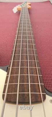 Black and White Fender Fretless Jazz Bass Made In Mexico With Fender Gig Bag