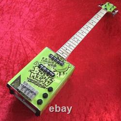 Bohemian Oil Can Short Scale Bass Guitar with Limeade Graphics