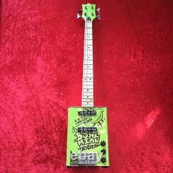 Bohemian Oil Can Short Scale Bass Guitar with Limeade Graphics