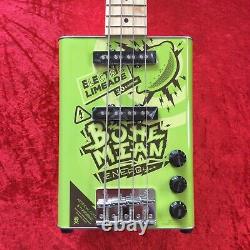 Bohemian Oil Can Short Scale Bass Guitar with Limeade Graphics