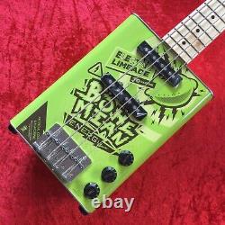 Bohemian Oil Can Short Scale Bass Guitar with Limeade Graphics