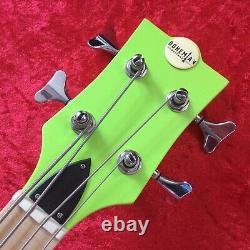 Bohemian Oil Can Short Scale Bass Guitar with Limeade Graphics