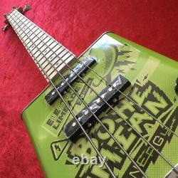 Bohemian Oil Can Short Scale Bass Guitar with Limeade Graphics