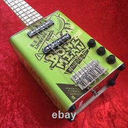 Bohemian Oil Can Short Scale Bass Guitar with Limeade Graphics