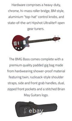 Brian May Special Red Bass Guitar New In Gig Bag And Box