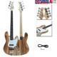 Burlywood 4 String Electric Gjazz Bass Guitar With Bag Pick Wire Wrench Tool Uk