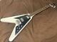 Burny Flying V Bass Guitar Fbv-65 With Soft Case Ised Rare