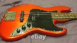 Candy Apple Red Fender Modern Player Short Scale Jazz Bass P/J pickups Modded