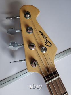 Cheetah 4 String Bass Guitar. Midnight Blue, Split Coil Pickups. Great Beginners