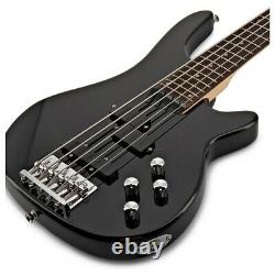 Chicago 5 String Bass Guitar by Gear4music Black