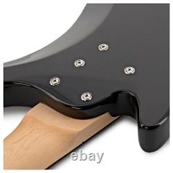 Chicago 6 String Bass Guitar by Gear4music Black